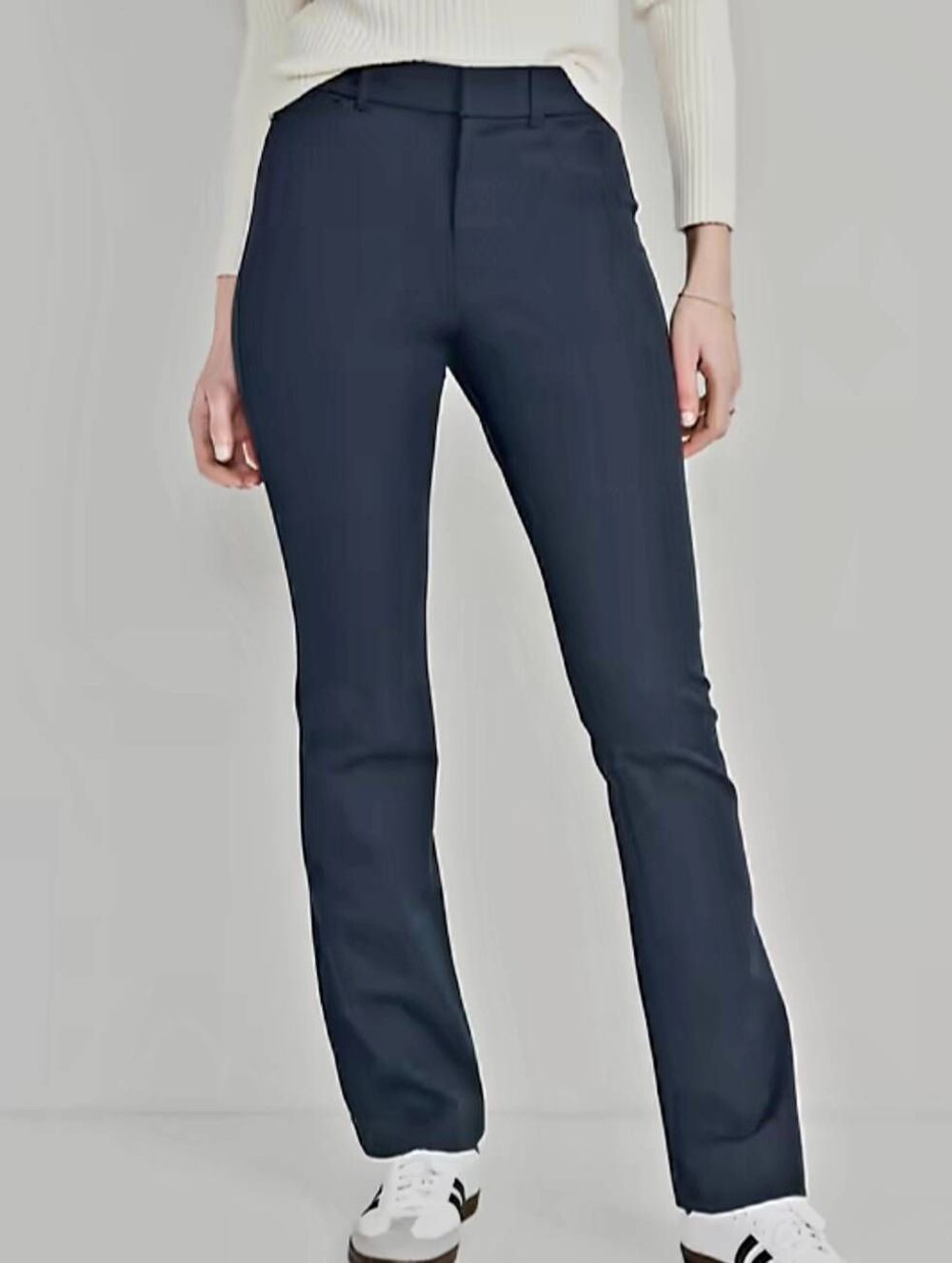 NWT Old Navy Pants Women's 4 Navy Blue Pixie Flare Stretch Cotton Chino